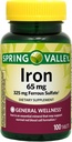 Valle de primavera - Hierro 65 mg, 100 tabletas