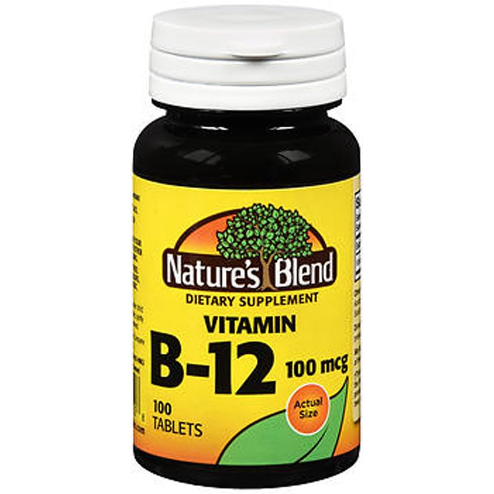 Vitamina Blend de la naturaleza B12 100 mcg Tablas - 100 ct, Pack de 2