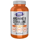 AHORA Nutrición Deportiva, Arginina & Citrullina 500 mg/ 250 mg, Aminoácidos, 240 cápsulas de verduras