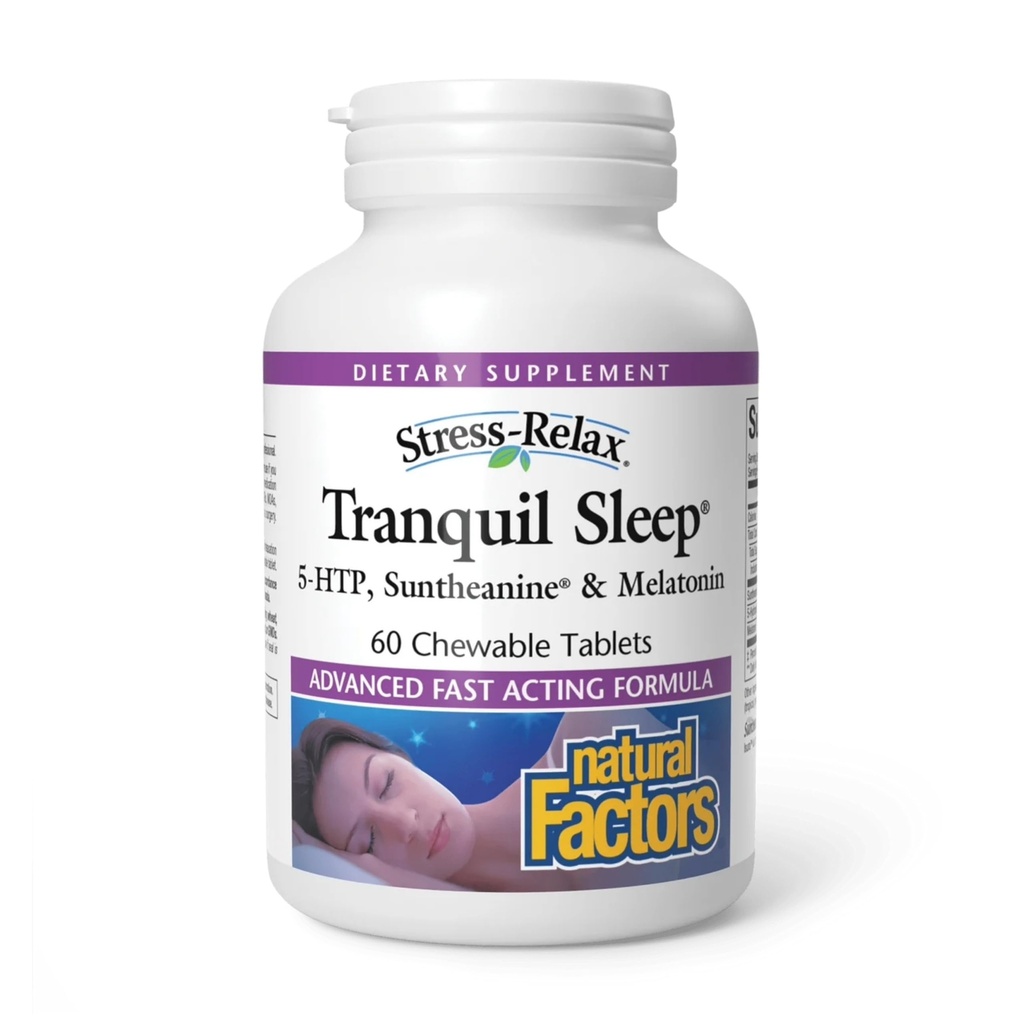 Factores naturales - Estrés-Relax Tranquil Sleep - 60 Tablas Chewable
