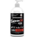 Finest Para Mascotas Salvaje Aceite de Salmón de Alaska para Perros &amp; Gatos - Omega 3 Aceite de pescado con Pollock &amp; Salmón para la piel sensible &amp; salud de la carne. EPA & DHA Ease Itching, Supports Joint, Immune & Heart Health (32oz)