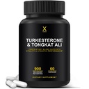 HUMANX Turkesterone &amp; Tongkat Ali 900mg - Apoyos Energía, resistencia y crecimiento muscular - Suplemento Turkesterone - Suplemento de Tongkat Ali - Extracto largo de Jack (Eurycoma Longifolia)