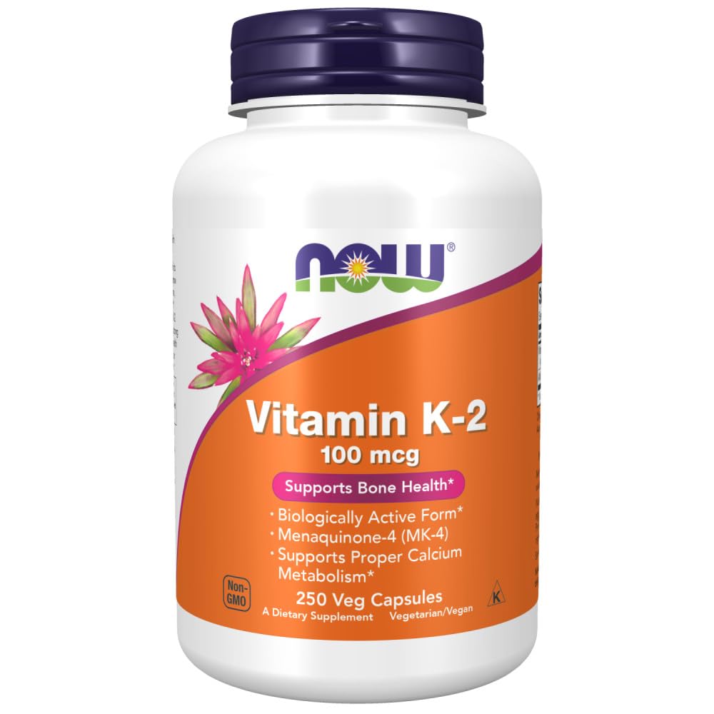 AHORA Alimentos Vitamina K-2, 250 cápsula vegetal