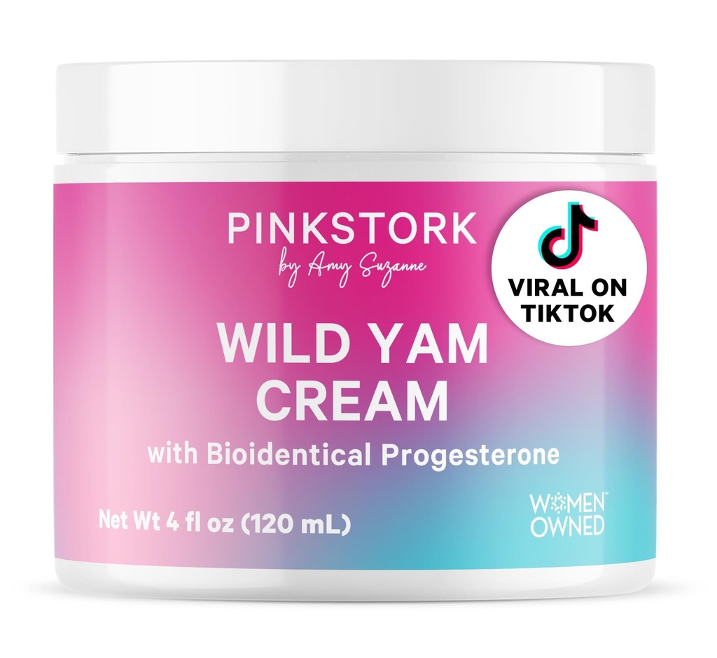 Crema de lona silvestre de lona rosa - Equilibrio de hormonas naturales para las mujeres - PMS, Fertilidad, Perimenopause, Menopause - Crema bioidental - Sin olor, 4 oz