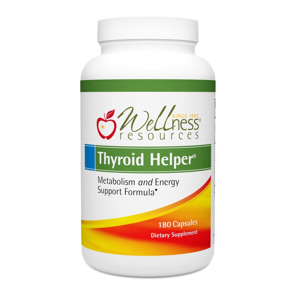 Wellness Resources Thyroid Helper - Suplemento natural para el metabolismo, energía, soporte tiroides (180 cápsulas) ...