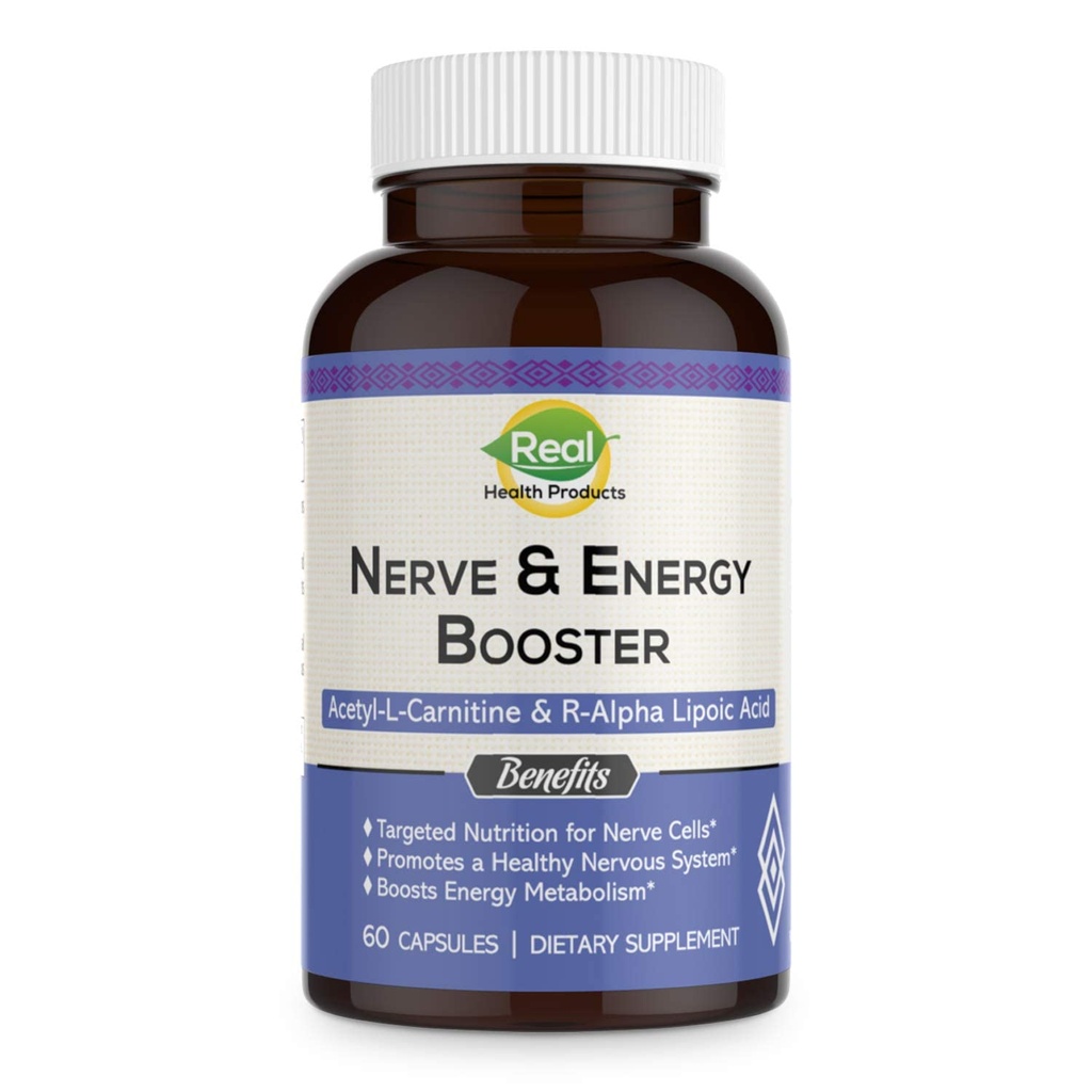 ALA Supplement - R-Alpha Lipoic Acid 300mg &amp; Acetyl L-carnitine 1000mg - Nerve & Energy Booster for Nerve, Cardiovascular, Cognitive Function & Antioxidant Support, 60 cápsulas, 30 días de suministro