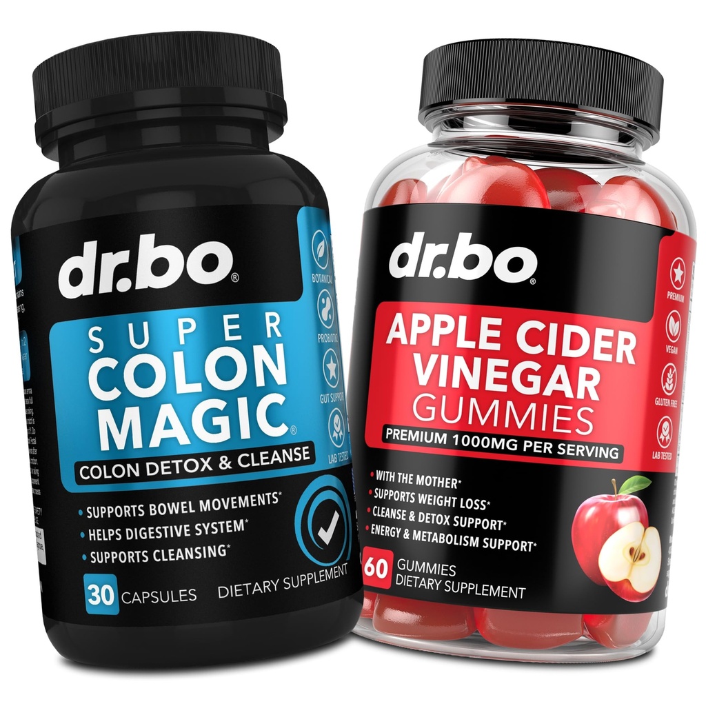 Colon Cleanser Detox &amp; ACV Apple Cider Vinegar Gummies - 15 días Colon Cleanse Pills Flush &amp; Probiotic &amp; ACV Gummies Suplementos - Bowel Movement Suplementos para el apoyo de Bloating de estómago intestinal