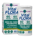 Vital Planet - Vital Flora Hombres Más de 55 Probióticos diarios, 60 Billones CFU, Diversos Estrados, Prebióticos orgánicos, Apoyo Inmunitario, Estante de Salud Digestivo Probióticos estables para Hombres, 60 cápsulas