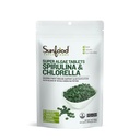 Sunfood Superfoods Chlorella Spirulina Tablets - Spirulina y Chlorella Green Algae Tablets for Women &amp; Hombres, Fuente de Clorophyll, B Vitaminas y Proteína, Broken Cell Wall, Vegan - 4 oz Bag
