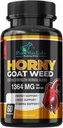 Horny Goat Weed Extra Strength w. Maca, L-Arginine, Ginseng, Boost Performance, Stamina, Energy, Non-GMO, 60 cápsulas