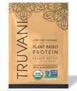 Truvani Vegan Pea Protein Powder ← Mantequilla de maní tóxica 32.7g Orgánica Proteína basada en plantas tóxica 1 Servir Silencioso Silencioso Gluten " Dairy Free ← Carb bajo Silencio No Añadido Sugar