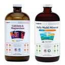 LIQUIDHEALTH Calcium Magnesium Vitamins &amp; Daily Multi Minerals Liquid Supplement Bundle for Adults - Immune System, Bone & Joint Support, Improve Mobility, Increase Energy - Vegan, Non-GMO, USA Made