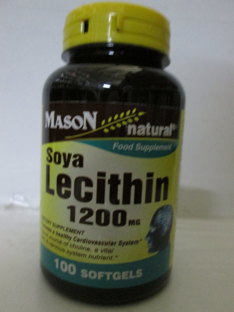 MASON NATURAL Lecithin 1200 mg - Healthy Cardiovascular System, Promotes Liver and Reproductive Health, 100 Softgels
