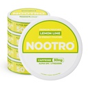 Nootro Caffeine Nootropic Pouches (Límon Lime) - Pouches de energía con 50 mg de cafeína, 50mg Alpha GPC, 50mg L-Theanine sin azúcar y sin calorías - 20 Pouches Por Can - 5 Pack