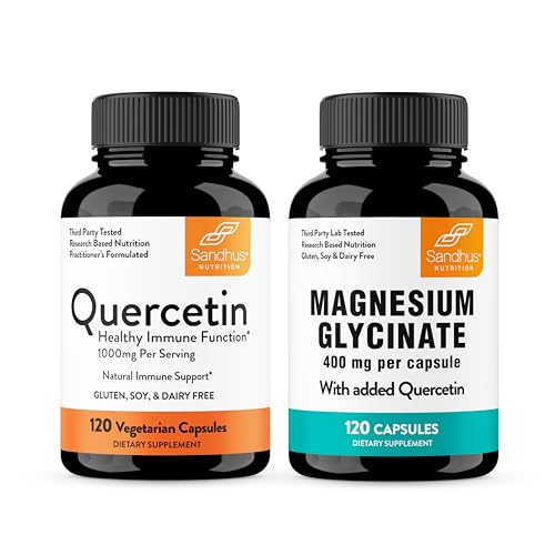 Sandhu's Quercetin &amp; Magnesium Glycinate Complex Capsules  durable Supports Immune, Muscle Health & Quality Sleep