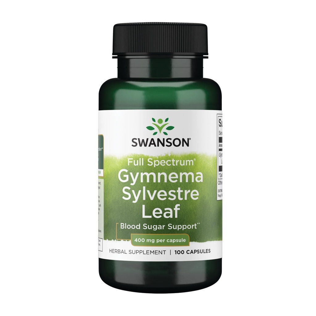 Swanson Full Spectrum Gymnema Sylvestre Leaf - Tradicional hierba ayurvédica - (100 cápsulas)