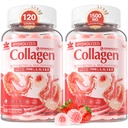 2Pack Collagen Peptide sin azúcar Mangas llenas para hombres y mujeres, con 1500mg Tipo de proteína I,II,III,V,X, 5000mcg Biotina Vitamina C A E D3 B6 B12 para uñas de pelo de inmune, bonificación
