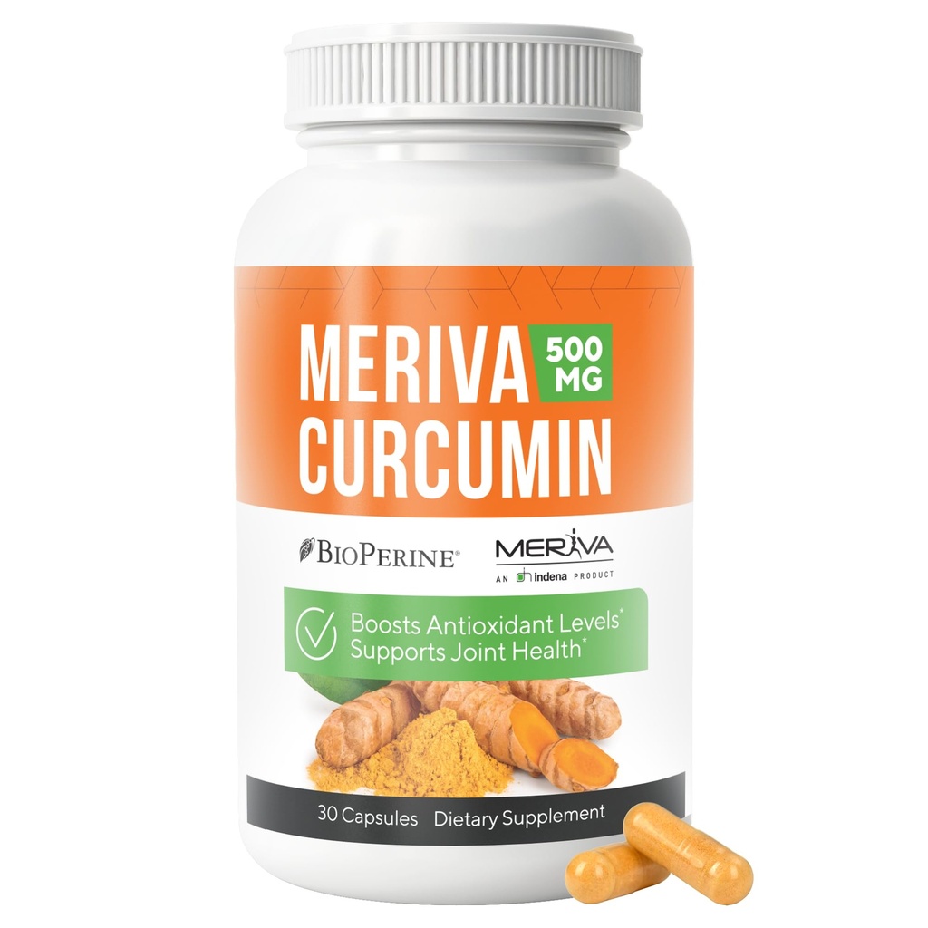 NERVE RENEW Meriva Curcumin with Black Pepper and Bioperine - Antioxidant Boost Nerve Support Suplemento - 30 cápsulas