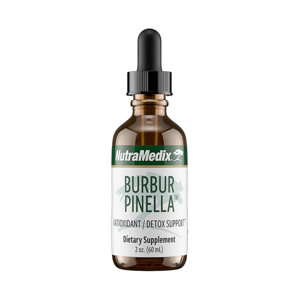 NutraMedix Burbur-Pinella Brain Health Supplements for Adults - Combat Brain Fog &amp; Promote Nerve Support - Aid A Healthy Full Body Detox Cleanse - Bioavailable Liquid Format (2 oz / 60 ml)