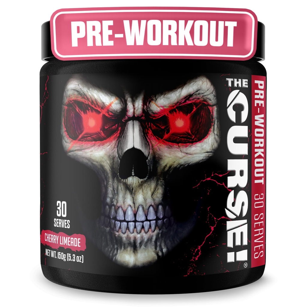 ¡JNX lanza la maldición! Pre Workout Powder for Men &amp; Women, Caffeine, Beta-Alanine, Creatine, L-Citrulline, 30 Servings, Cherry Limeade Flavor – Boost Energy, Strength & Focus