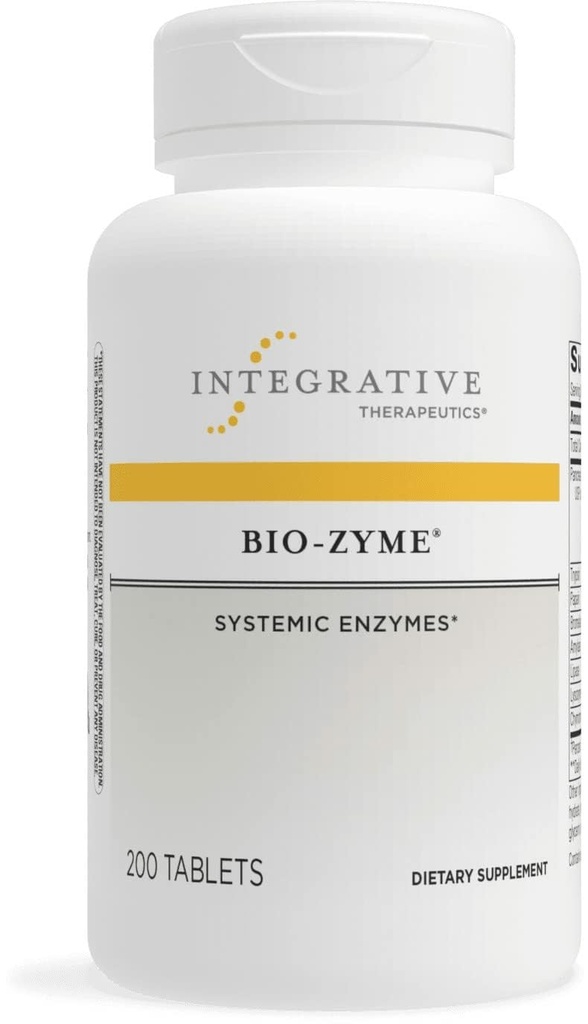 Terapéutica Integrativa Bio-Zyme - Complejo de Enzima Pancreática para Apoyo Digestivo* - Apoyos Digestión Saludable* - Extracto Pancreático Undiluido - 200 Tabletas (100 Servimientos)