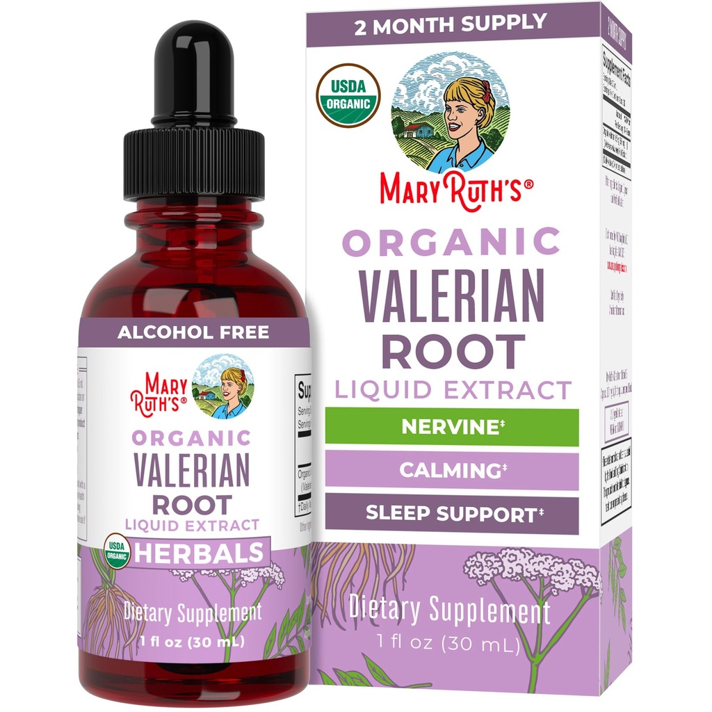 MaryRuth Organics Valerian Root Liquid Drops TENIDO 2 Mes de Suministro TENIDO Sugar Free TEN USDA Orgánica Valerian Root Drops ANTE Apoyar Sleep Silencio y Stress Relief TEN Vegan Silencio No-OM Silencio Gluten Free TEN 60 Servings