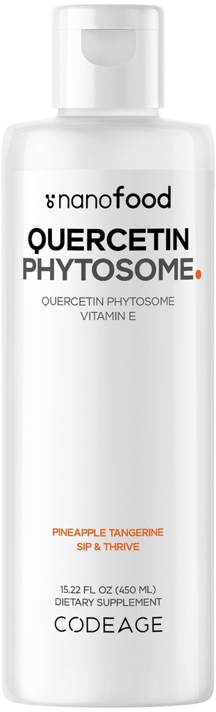 Codeage Liquid Quercetin Phytosome Suplemento, Quercetin 1000 mg Dihydrate, Suministro de 3 meses, Apoyo Inmunitario, Sophora Japonica, Vitamina E, Entrega Liposómica, Vegan, No GMO, 15.22 fl oz