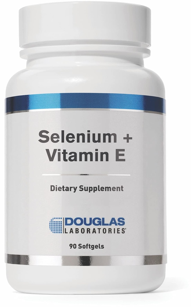 Douglas Laboratories Selenium + Vitamin E ← 400 U. de Forma Natural de la Vitamina E y 50 mcg. de Selenium tención 90 Softgels