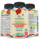 Gafas multivitamínicas Premium para niños pequeños y niños - Vitaminas diarias esenciales Chewable A, C, D3, E, B6, B12, Biotina - Sin dulces artificiales o de alta fructosa - 60 gomas, fuente de 30 días