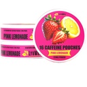 LyvWel 72mg Caffeine Energy Pouches ← Nootropic Focus " Neuro Support  3-Pack with 16 Pouches Per Can ← Tobacco-Free, Nicotine-Free, Quick Energy Solution (3 Pack, Pink Lemonade)