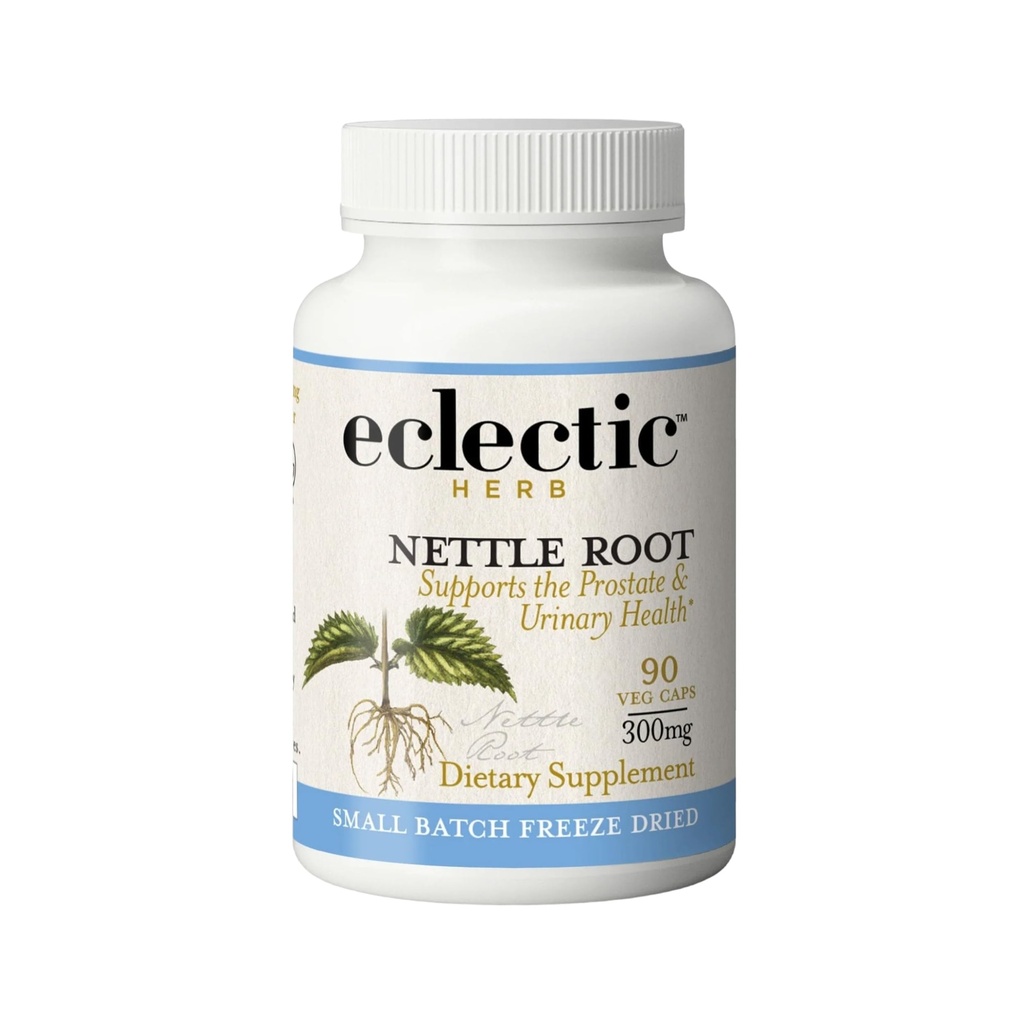 Herb Eclectic - Nettle Root Capsules ← Prostate, Urinary Tract y Male Health Support ← Vegan, Non-GMO, Gluten Free, Freeze-Dried (90 CT Ø 250 mg)