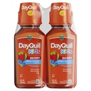 Vicks Kids DayQuil Berry Cold ' Cough Medicine Co-Pack, Daytime Relief of Multiple Symptom, Great-Tasting Berry Flavor, Free of Alcohol &amp; Acetaminophen, For Ages 6+, 2x8oz