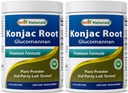 Mejores Naturales 2 Pack Konjac Glucomannan Root 1 Libra - 2000 mg por Serving - (Total 2 libras)