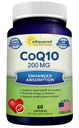 CoQ10 200mg - 60 Capsules - Co Q 10 Supplement - Coenzyme Q10 Pills - CQ10