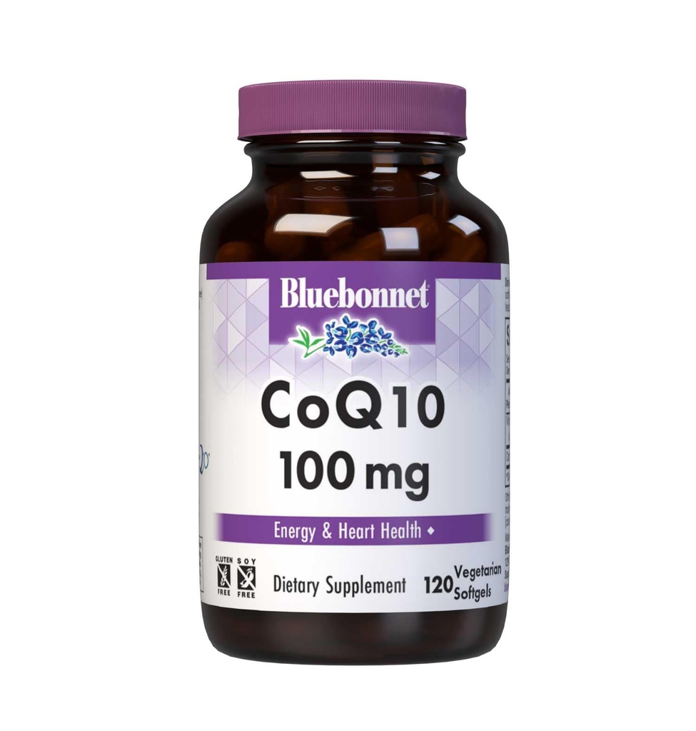 Bluebonnet Nutrition CoQ10 100 mg, Energy Production*, Heart Health*, Non-GMO, Gluten-Free, Vegetarian Friendly, 120 Vegetarian Softgels, 120 Servings