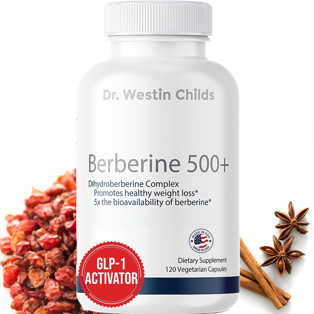Dr. Westin Childs Dihydroberine Suplemento 200 mg para Mujeres &amp; Hombres, Cardiovascular, Gut, Thyroid, &amp; Immune Support with Alpha Lipoic Acid - May be 5X More Effective Than Berberine HCL tención 60 Ct