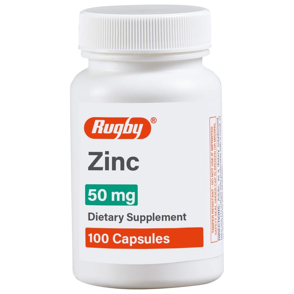Rugby Zinc 50 mg, 100 cápsulas del conde