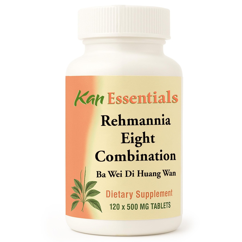 Kan Herb Company Rehmannia Eight Combination – Tradicional Herbal Blend para perros " Cats to Support Kidney Health, Vitality, " Hormonal Balance, Herbal Supplement Tablets for Pets, 120 Tablets