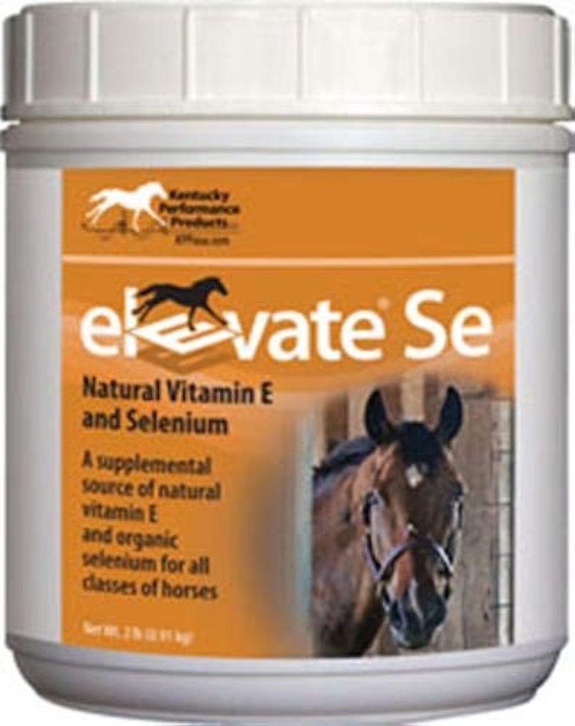 Kentucky Performance Prod Elevate Se Natural Vitamina E y Polvo de Selenio para Caballos, 2 Contenedor de Libra