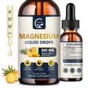 (2 Pack) Magnesium Glycinate Liquid Drops TENIDO 1000mg Liquid Magnesium Complex with D3, L-Thea & GABA for Energy, Sleep, Nerve and Heart Health, High Absorption, Pineapple Flavor