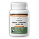Botánicos de la Estrella Solitaria Capsules de Espirulina Orgánica – 100% Algas Azul-Green Pura, No Huele Pesquero, Suplemento Superalimentos, Vegan, No-GMO, Libre de gluten (120 Conde, Espirulina Verde)
