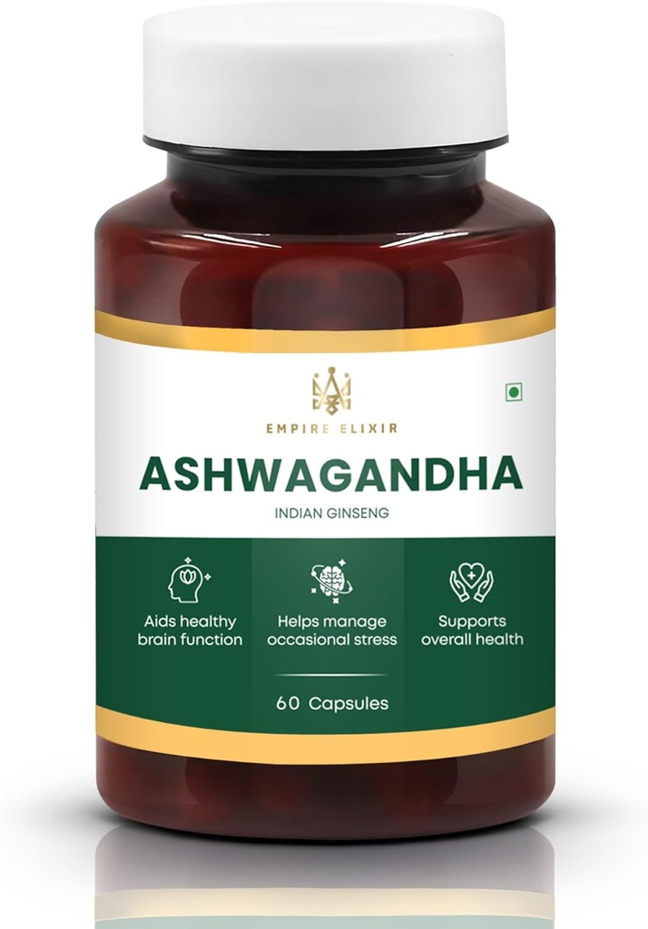 Ashwagandha Capsules 450mg Silencio 60 Conde ← Suplemento Herbal para Hombres y Mujeres Silencio No-OMG Silencio Adaptógeno Silencio Energía y Bienestar Apoyo