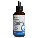 Colloidal Plata Líquido 1100 ppm ANTE Extra Strength Plata Suplemento Líquido Silencio 4 oz Ámbar botella de vidrio con gotero