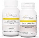 Terapéutica Integrativa Bundle con Active B-Complex, 60 Capsules & Vitamin D3 125 mcg, 90 Chewables - Active B-Complex to Support Energy Metabolism* - Vitamina D3 para apoyar la salud ósea*