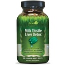 Irwin Naturals Milk Thistle Liver Detox - 60 Liquid Soft-Gels, soporta la salud del hígado con Dandelion, Artichoke, Turmeric &amp; Green Beet Root - 30 Total Servings