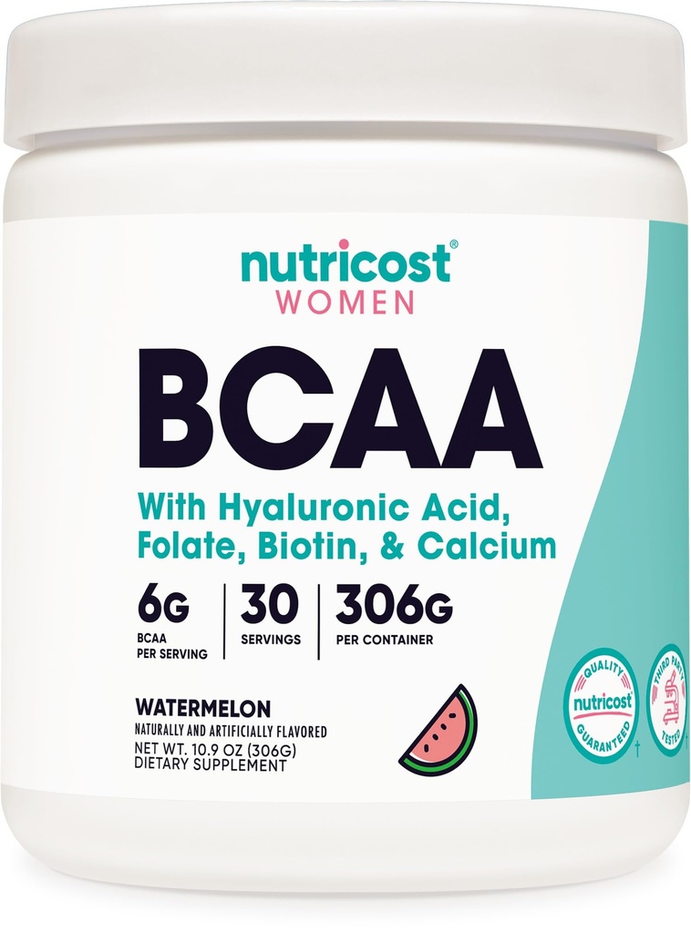 Nutricost BCAA for Women (Watermelon, 30 Servings) - Formulado específicamente para Mujeres - Non-GMO y Gluten-Free
