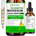 Suplemento de magnesio líquido, gotas de complejo de magnesio orgánicos 5 en-1 丨 Glycinate, Taurate, Oxide, Malate, Citrate w/L-Theanine, Ashwagandha para Cortisol, Sleep*, Stress, Muscle,