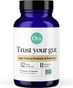 Ora Ora Orgánica Probióticos con Prebióticos - 52 Billones CFU 11 Estrenos clínicamente estudiados para la salud digestiva, Confía en tu Gut, Gluten Gratis, 60 cápsulas