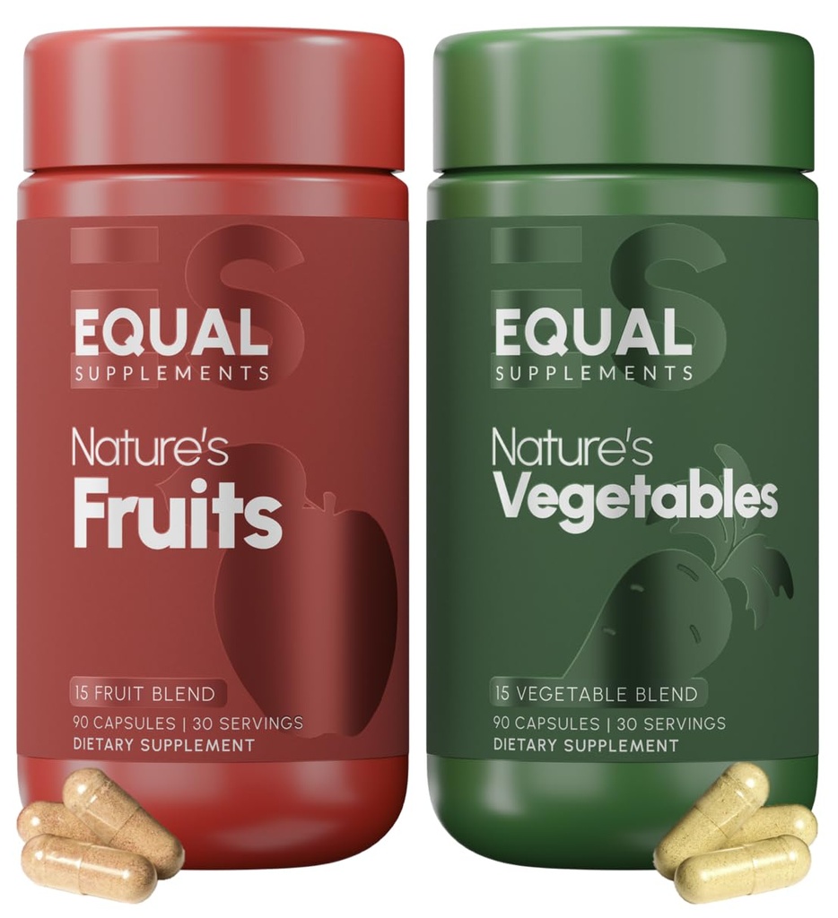 Frutas y Verduras Suplementos Silencio GMP Certified-Manufactured in US, 1 Mes de Suministro Silencio Equilibrio con Frutas y verduras Suplemento de la Naturaleza ANTE Frutas y cápsulas vegetales para adultos